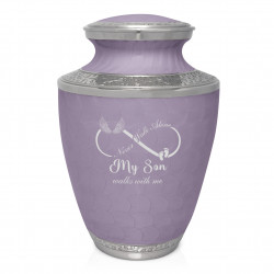 My Son Walks With Me Cremation Urn - Regal Purple
