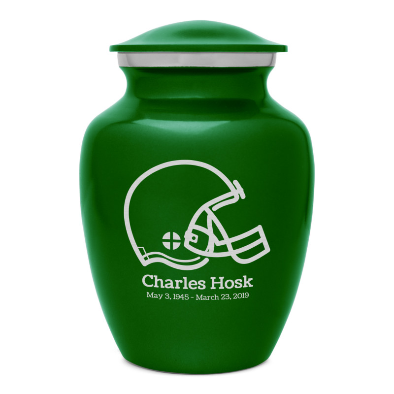 Football Helmet Sharing Urn - Shamrock Green