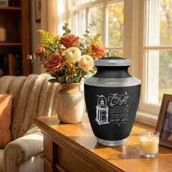 Keep the Light On Cremation Urn - Ebony Black