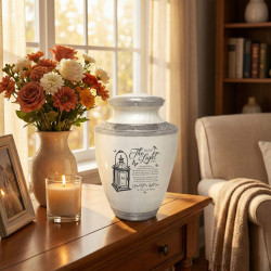 Keep the Light On Cremation Urn - Radiant White