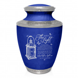 Keep the Light On Cremation Urn - Royal Blue