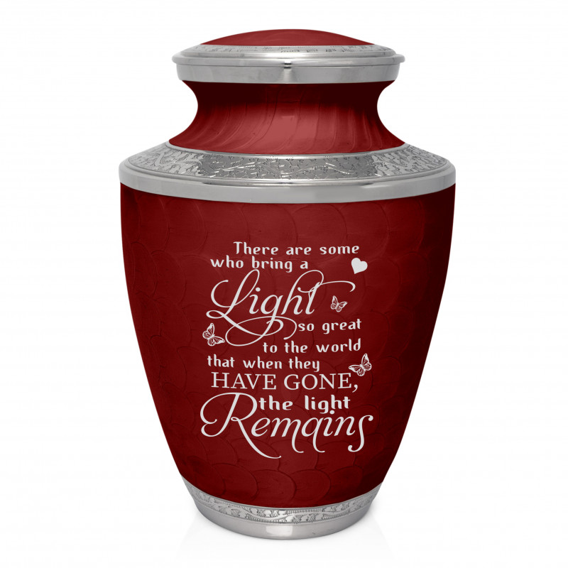 Light Remains Cremation Urn - Rose Red