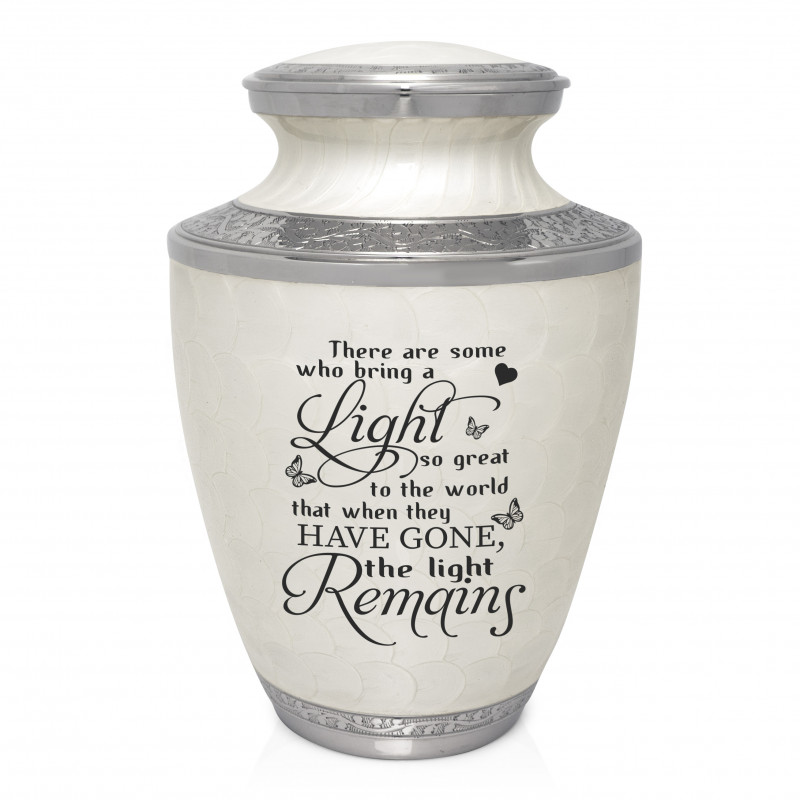 Light Remains Cremation Urn - Radiant White