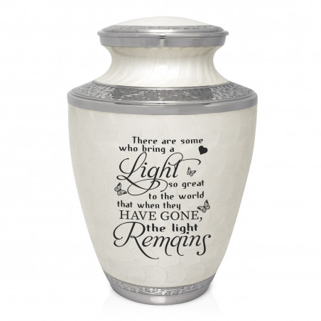 Light Remains Cremation Urn - Radiant White