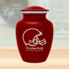 Football Helmet Sharing Urn - Ruby Red