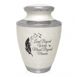 Loved Beyond Words Cremation Urn - Radiant White