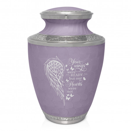 Your Wings Were Ready Cremation Urn - Regal Purple