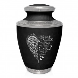 At Peace Cremation Urn - Ebony Black
