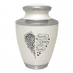 Memory Becomes a Treasure Cremation Urn - Radiant White