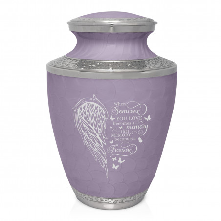 Memory Becomes a Treasure Cremation Urn - Regal Purple