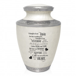 I thought of you today Cremation Urn - Radiant White