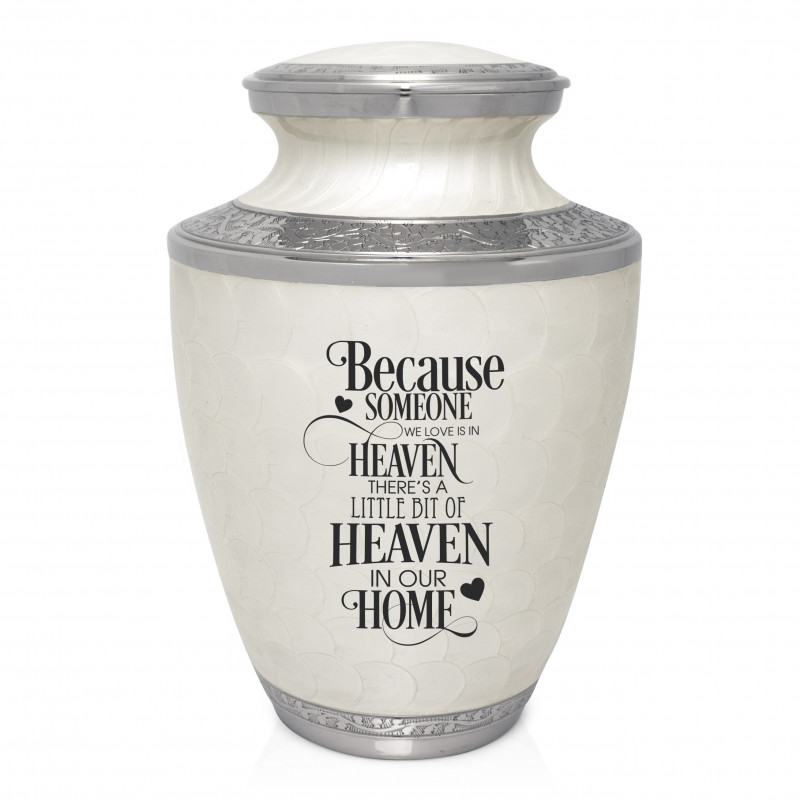 Heaven In Our Home Cremation Urn - Radiant White