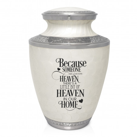 Heaven In Our Home Cremation Urn - Radiant White