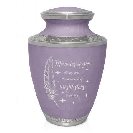Memories Of You - Bright Stars Cremation Urn - Regal Purple