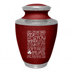 Irish Blessing Cremation Urn - Rose Red