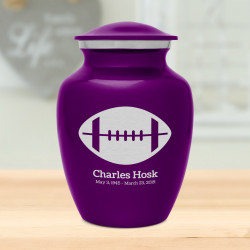 Football Sharing Urn - Purple Luster