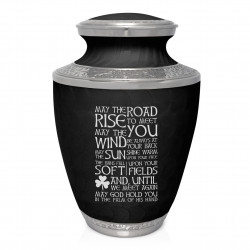Irish Blessing Cremation Urn - Ebony Black