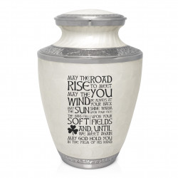 Irish Blessing Cremation Urn - Radiant White
