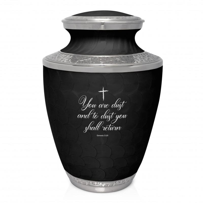 Dust to Dust Cremation Urn - Ebony Black