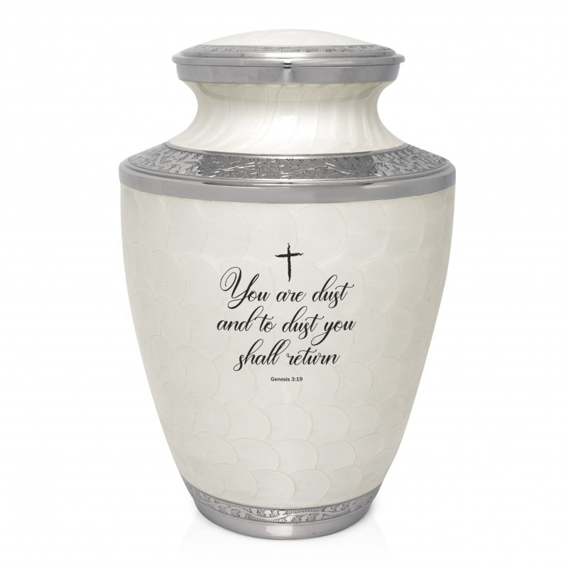 Dust to Dust Cremation Urn - Radiant White