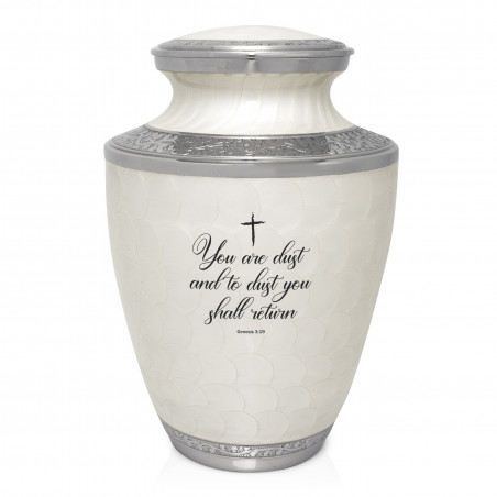 Dust to Dust Cremation Urn - Radiant White