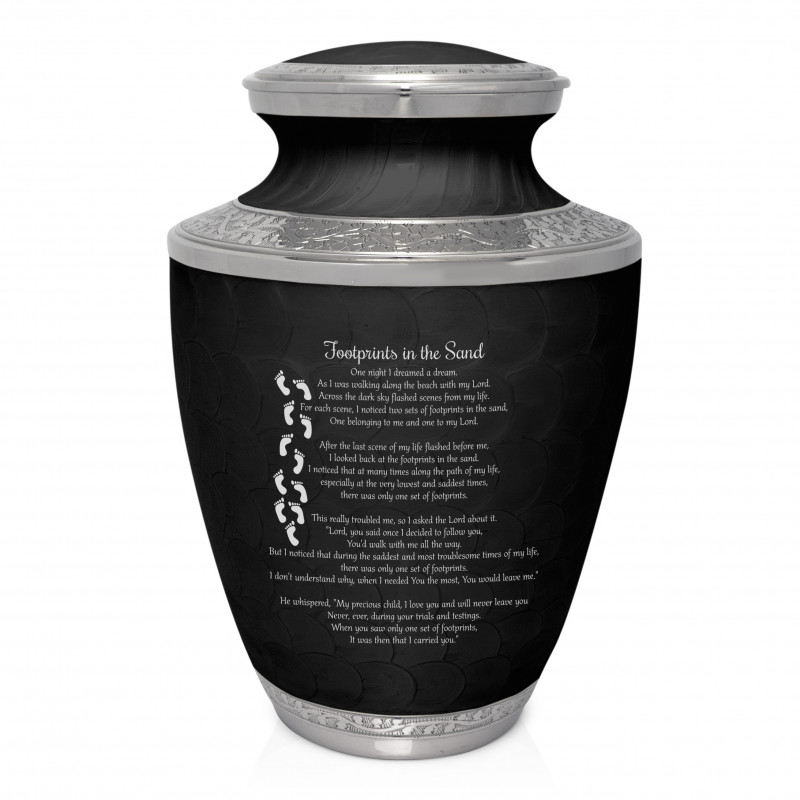I Carried You Cremation Urn - Ebony Black
