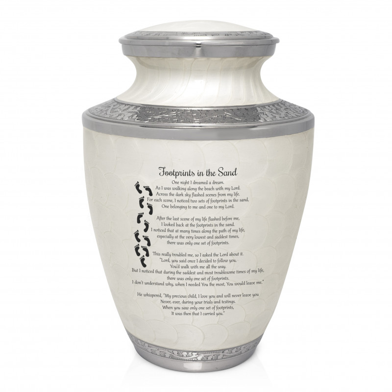 I Carried You Cremation Urn - Radiant White