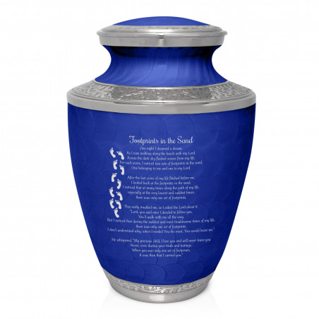 I Carried You Cremation Urn - Royal Blue