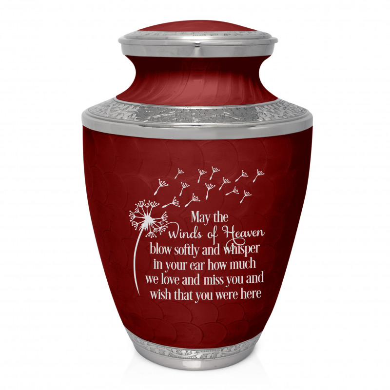 Winds of Heaven Cremation Urn - Rose Red