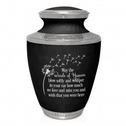 Winds of Heaven Cremation Urn - Ebony Black