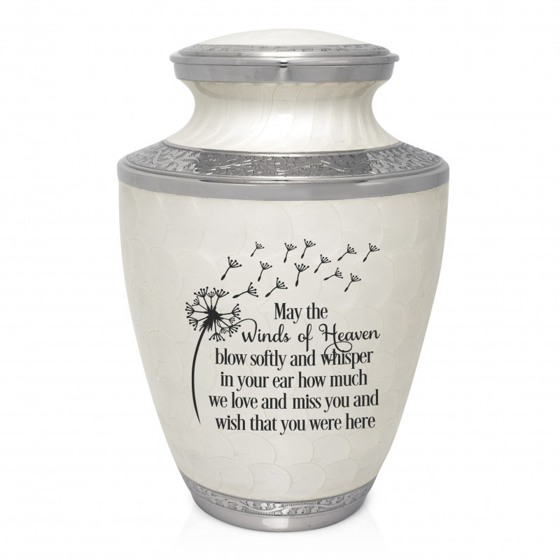 Winds of Heaven Cremation Urn - Radiant White