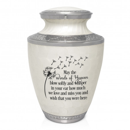 Winds of Heaven Cremation Urn - Radiant White