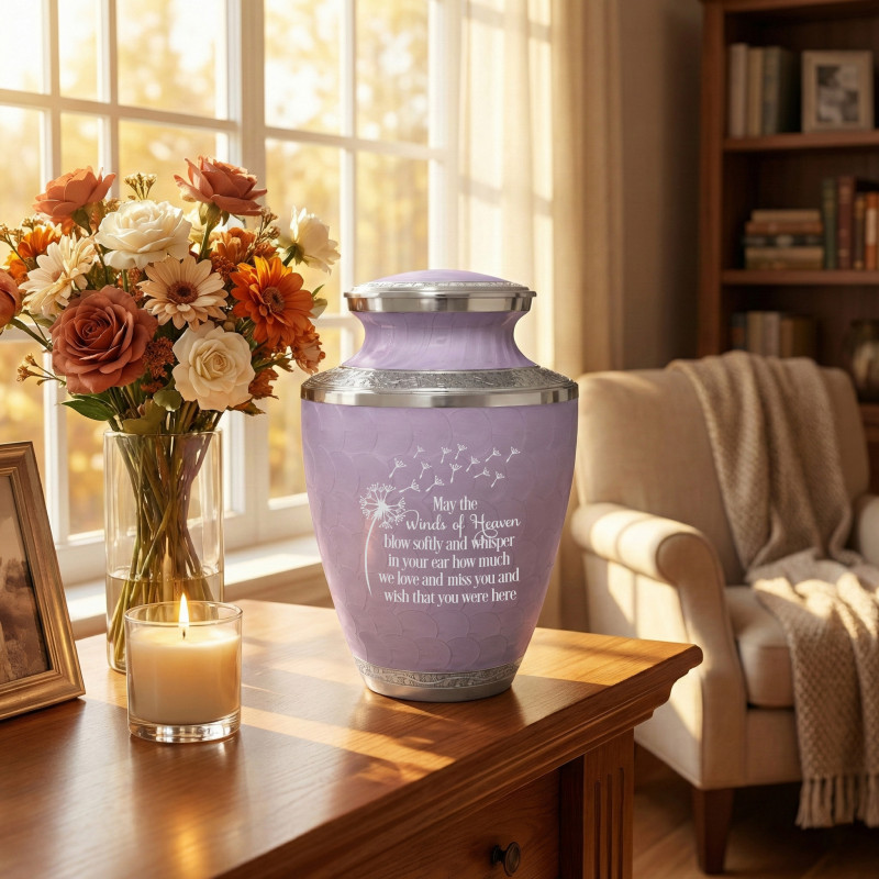 Winds of Heaven Cremation Urn - Regal Purple