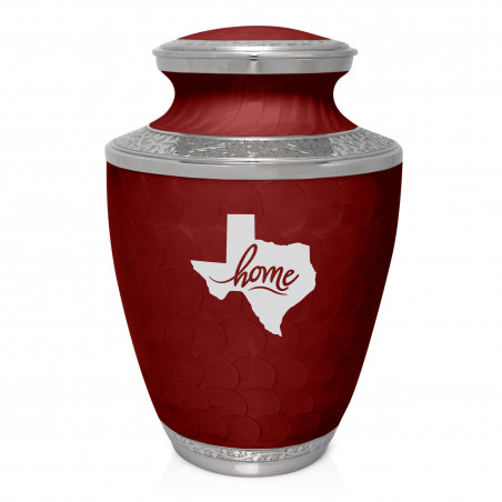 Texas Home Cremation Urn - Rose Red