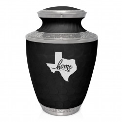 Texas Home Cremation Urn - Ebony Black