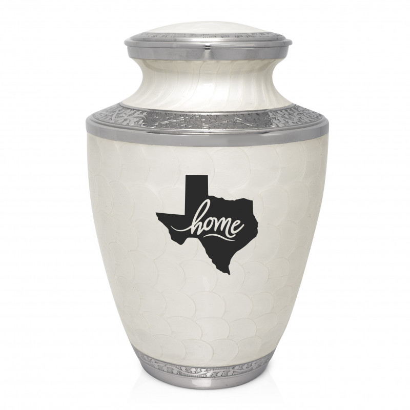 Texas Home Cremation Urn - Radiant White