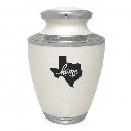 Texas Home Cremation Urn - Radiant White