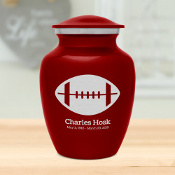 Football Sharing Urn - Ruby Red