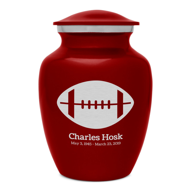 Football Sharing Urn - Ruby Red