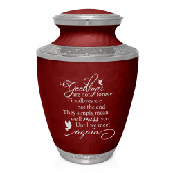 Goodbyes Are Not Forever Cremation Urn - Rose Red