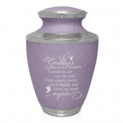 Goodbyes Are Not Forever Cremation Urn - Regal Purple
