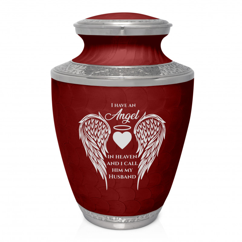Husband Cremation Urn - Rose Red