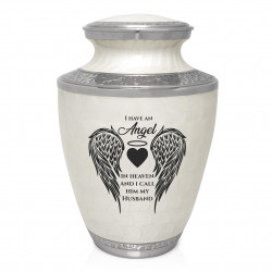Husband Cremation Urn - Radiant White