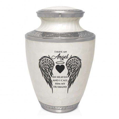 Husband Cremation Urn - Radiant White