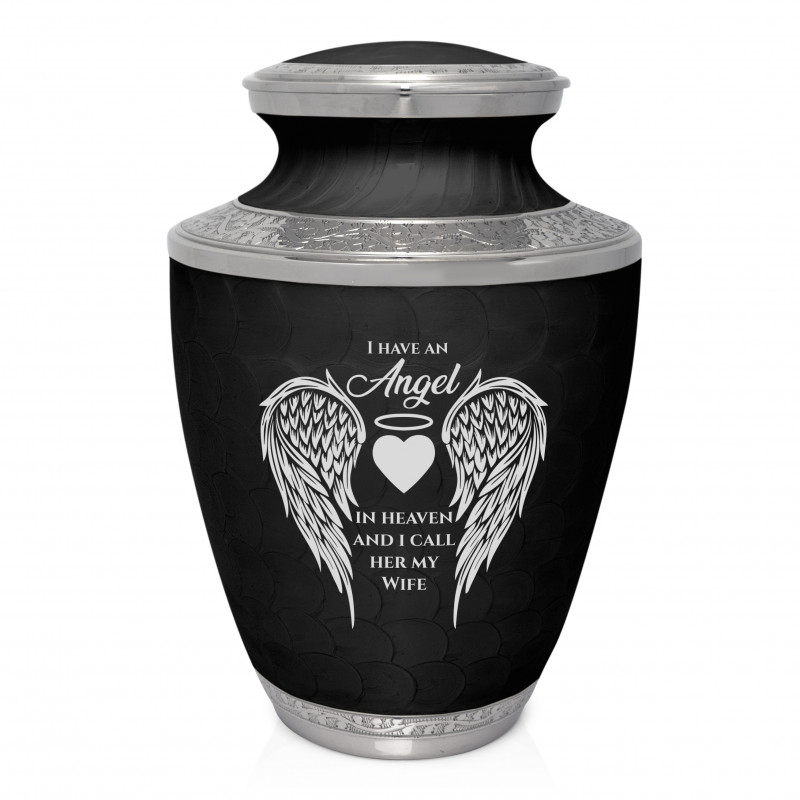 Wife Cremation Urn - Ebony Black