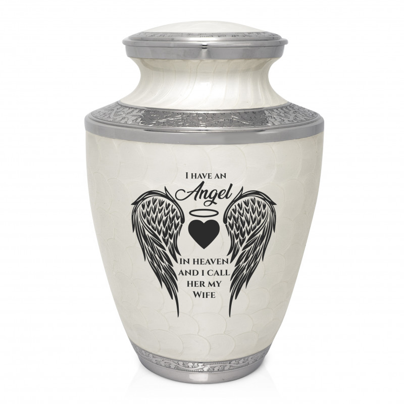 Wife Cremation Urn - Radiant White