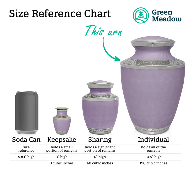 Extra Large Paw Print Pet Cremation Urn - Regal Purple