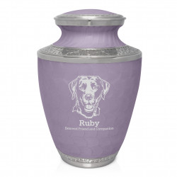 Extra Large Paw Print Pet Cremation Urn - Regal Purple