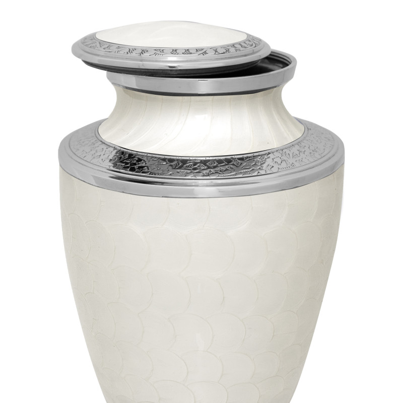 Extra Large English Bulldog Pet Cremation Urn - Radiant White