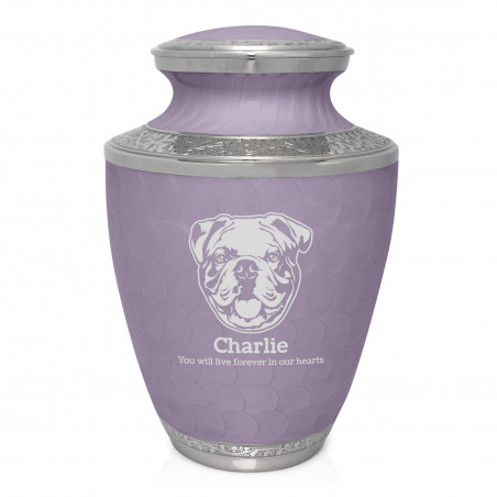 Extra Large English Bulldog Pet Cremation Urn - Regal Purple